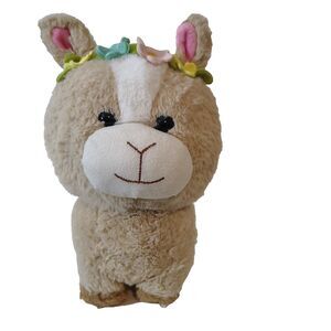 Walgreens 12 Inch Baby Goat Brown Stuffed Pastel Flowers Headband